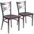 thumbnail image 5 of Flash Furniture Clear X Chair-Wal Seat,PK2 2-XU-6FOB-CLR-WALW-GG, 5 of 8