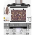 thumbnail image 5 of nqOlkjepod Large Induction Cooktop Protector Mat 28.5"x20.5", Botanical Birds Stove Top Covers for Electric Stove, Art Abstract Leaves Purple Stove Burner Cover Mats, Glass Top Stove Cover, 5 of 8