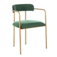 thumbnail image 4 of SAFAVIEH Camille Modern Solid Side Chair, Malachite Green/Gold, Set of 2, 4 of 7
