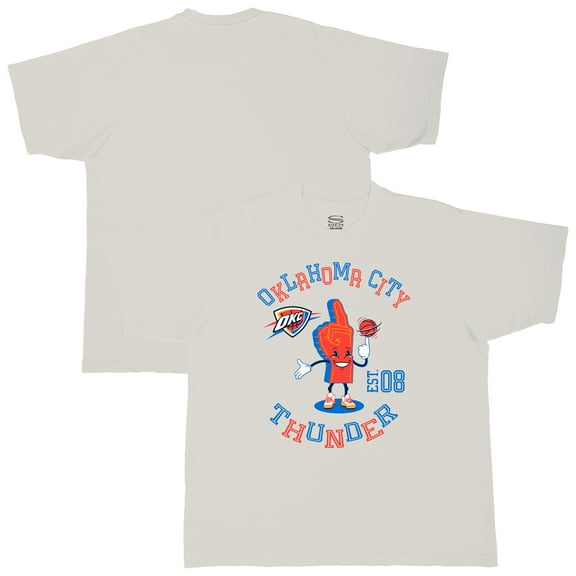 Men's-Stadium Essentials Cream Oklahoma City Thunder Number One Oversized T-Shirt