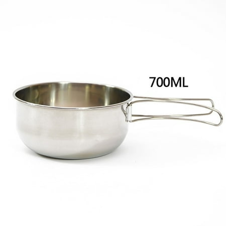 

Outdoor stainless steel folding bowl multi-function camping cooking tableware