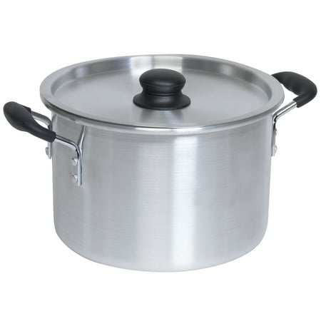 IMUSA USA 8 Quart Aluminum Stock Pot with Lid