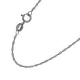 thumbnail image 4 of JewelStop 10k Solid White Gold 0.8 mm Singapore Chain Necklace, Spring Ring Clasp - 18 inches, 4 of 6