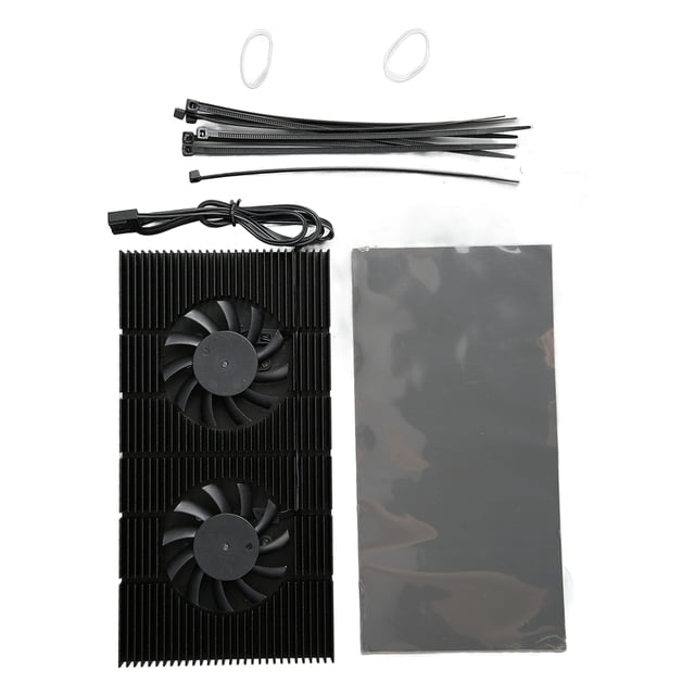 Radiador de placa posterior GPU, disipador de calor rápido de aleación de aluminio, Enfriador de memoria de plano posterior de 4 pines para RTX3090 3080 3070