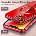thumbnail image 4 of JETech Electroplated Case for iPhone 14 Plus 6.7-Inch, Camera Lens Full Protection, Compatible with MagSafe Wireless Charging, Shockproof Soft TPU Phone Cover (Bright Red), 4 of 7
