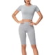 thumbnail image 3 of Gibobby Conjunto de pantalones de yoga Conjunto de 3 piezas de yoga Moda Sexy Correr al libre Ropa deportiva desnuda Ropa deportiva de secado rápido ajustada(Gris,M), 3 of 4
