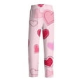 thumbnail image 5 of Fgvctg Valentine's Day Men's Pajamas Comfy Sleepwear Wide Leg Pajama Heart Print High Waisted Pjs Pants Loose Spring Drawstring Lounge Pants with Pockets Light pink XL, 5 of 6