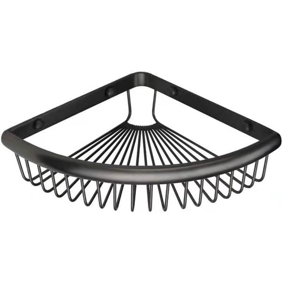 CATPAN Corner Shower Basket Brass Shower Caddies for Bathroom Corner Caddy Bathroom Shelf Organizer Matte Black