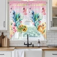 thumbnail image 6 of Cartoon Dinosaur Swag Valances for Windows, Kitchen Window Curtains Over Sink, Just A Girl Who Loves Dinosaurs Cute Animals Window Treatment Curtains for Living Room/Bedroom 2 Panel Sets 36"x45", 6 of 8