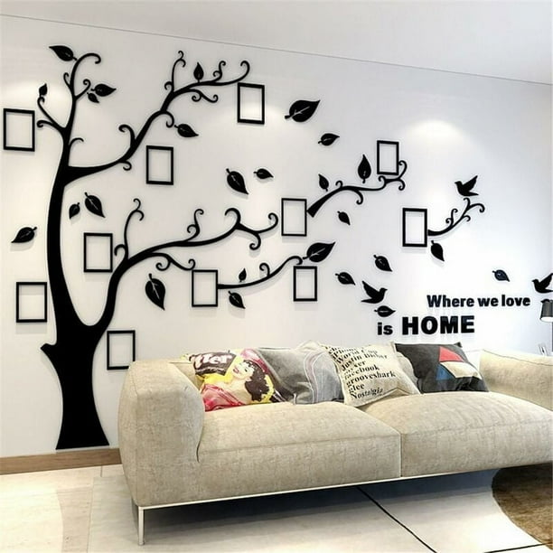 Pegatinas de pared para hacer tú mismo, mural decorativo con historia del árbol genealógico con fuerte adherencia, fácil de aplicar para darle un aspecto refrescante a tu sala de estar o dormitorio