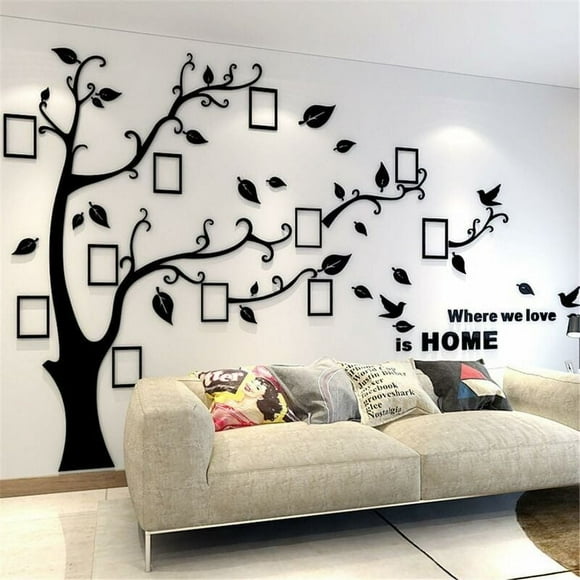 Family Photo Frame, Acrylic Material For Living Room Decor, Strong Adhesion Ensures Stability On Any Clean And Dry Surface