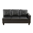 thumbnail image 5 of Modern L-Shape Sectional Sofa for Living Room, Modular Leather Sleeper Sofa Couch With Left Chaise For Bedroom, Black, 5 of 6