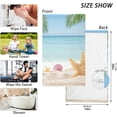 thumbnail image 3 of Tropical Beach with Various Shells in Sand Cotton Towels Set 2 Pcs Absorbent Hand Towel Face Towels Kitchen Towels Bath Towels for Bathroom Laundry Room Kitchen 16 x 28 Inches, 3 of 7