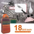 thumbnail image 6 of Moclever 19Pcs Camping Cooking Utensil Kit Portable Camping Cookware 2.9lbs Outdoor Kitchen Equipment with Storage Bag, Orange, 6 of 13
