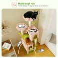 thumbnail image 4 of Pefilos 62" Cat Tree for Indoor Cats, Modern Cat Tree Tower with 2 Spacious Condos, Scratching Pad, 4 Cat Scratching Posts, 2 Top Perches, 2 Pompoms,, 4 of 9
