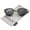 Black-Gold / Smoke, variant on Female Women's Bold Metal Nose Bridge Slim Temples Round Cat Eye Sunglasses 46mm (Black-Silver / Lavender) - 46mm