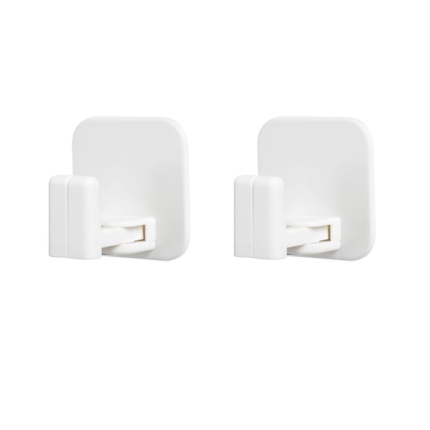 Xihbxyly Colgador de Pared con Doble Gancho, Adhesivo de Pp, Gran Capacidad de Absorción, Fácil de Instalar, Ideal para Baño, Cocina, Oficina, Organizador de Llaves Pequeño, Juego de 2 Piezas, Abs.