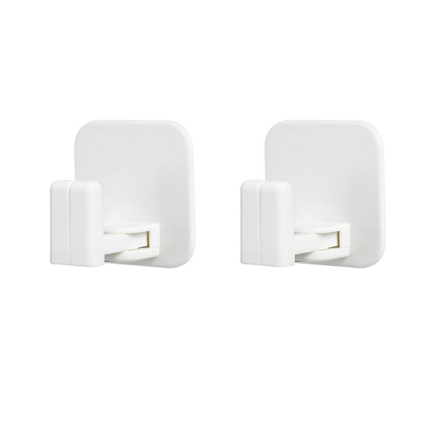 Xihbxyly Colgador de Pared con Doble Gancho, Adhesivo de Pp, Gran Capacidad de Absorción, Fácil de Instalar, Ideal para Baño, Cocina, Oficina, Organizador de Llaves Pequeño, Juego de 2 Piezas, Abs.