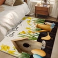 thumbnail image 5 of Spring 3'x5' Washable Rug, Farmhouse Birds Cages Eggs Botanical Flowers Non-Slip Area Rugs for Entryway Kitchen Classroom, StainResistant Dorm Throw Carpet, Low Pile Soft Indoor Floor Mat, 5 of 9