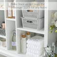 thumbnail image 4 of Simplify Slide 2 Stack It 2 Pack Plastic Storage Basket in Grey, 4 of 12