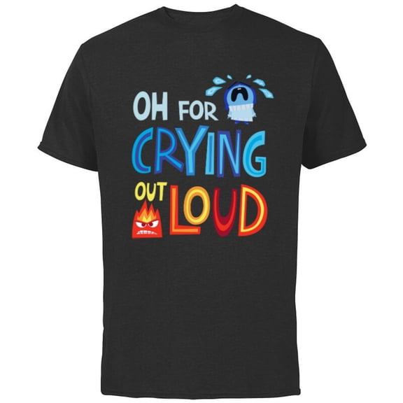 Disney & Pixar’s Inside Out 2 Sadness Anger Crying Out Loud- Short Sleeve Cotton T-Shirt for Adults - Customized-Black
