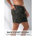 thumbnail image 4 of FEOYA Casual Running Shorts Men's Camo Athletic Shorts Male Camouflage Gym Short Breathable Tennis Activewear Workout Short Elastic Waist Drawstring Cool Streetwear with Pockets L Black, 4 of 7