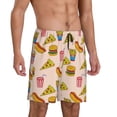 thumbnail image 2 of Gaeub Hamburger Pizza Coke Print Men's Short Pajama Pants, Sleep Shorts, Household Pants, Casual Pants with Pockets-XX-Large, 2 of 6