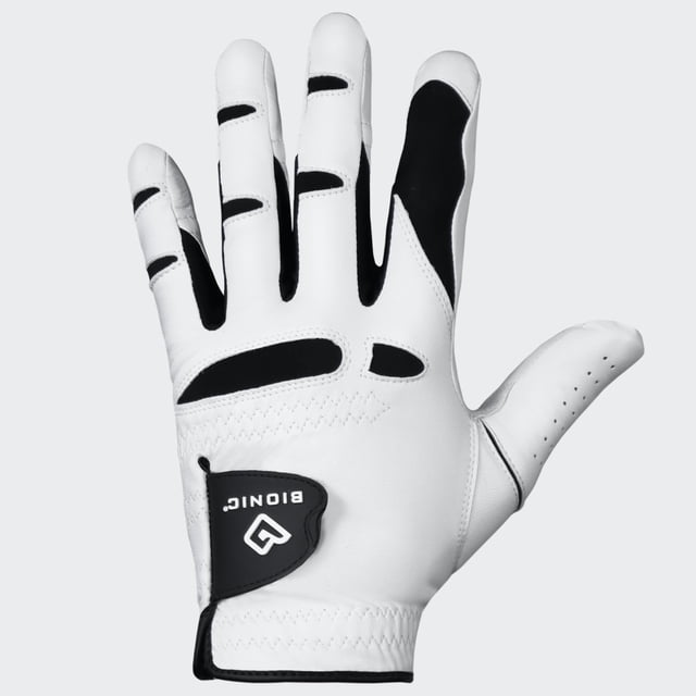 Guante de golf Bionic StableGrip con NaturalFit 2.0 para hombre, color blanco