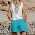 thumbnail image 2 of StSilkitty Summer Casual Womens Shorts Drawstring Elastic High Waist Wide Leg Shorts with Pockets Beach Vacation Shorts, 2 of 8