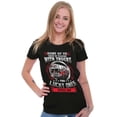 thumbnail image 3 of Grew Up Playing Fire Trucks Lucky Womens Fitted Plus Size Graphic Tee Brisco Brands 2X, 3 of 5