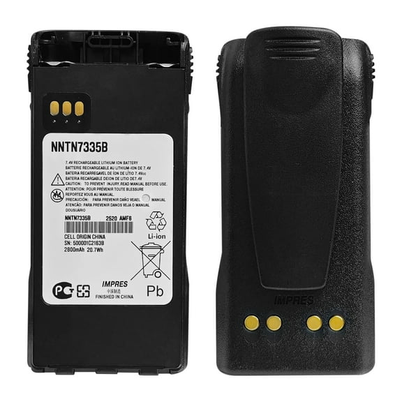 NNTN7335B NNTN7335 NNTN7335A 2800mAh Impres Li-ion Battery Compatible for Motorola XTS1500 XTS2500 XTS2250 XTS2000 XTS1000 PR1500 MT1500 NT1500 MTP-300 NTN9857AR  NTN9858_R NTN9861 NTN9859 Radio
