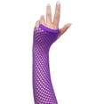 thumbnail image 5 of YooGuoGuo 2 Pairs Women Fishnet Gloves,Long and Short Set Mesh Fingerless Gloves for 80s Theme Party Halloween Costume, 5 of 5