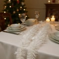thumbnail image 6 of Ohmyroo 9.84-Foot Dense White Snowflake Tinsel Garland Party Streamer Decor For Christmas Home Holiday Scene Decoration, 6 of 6
