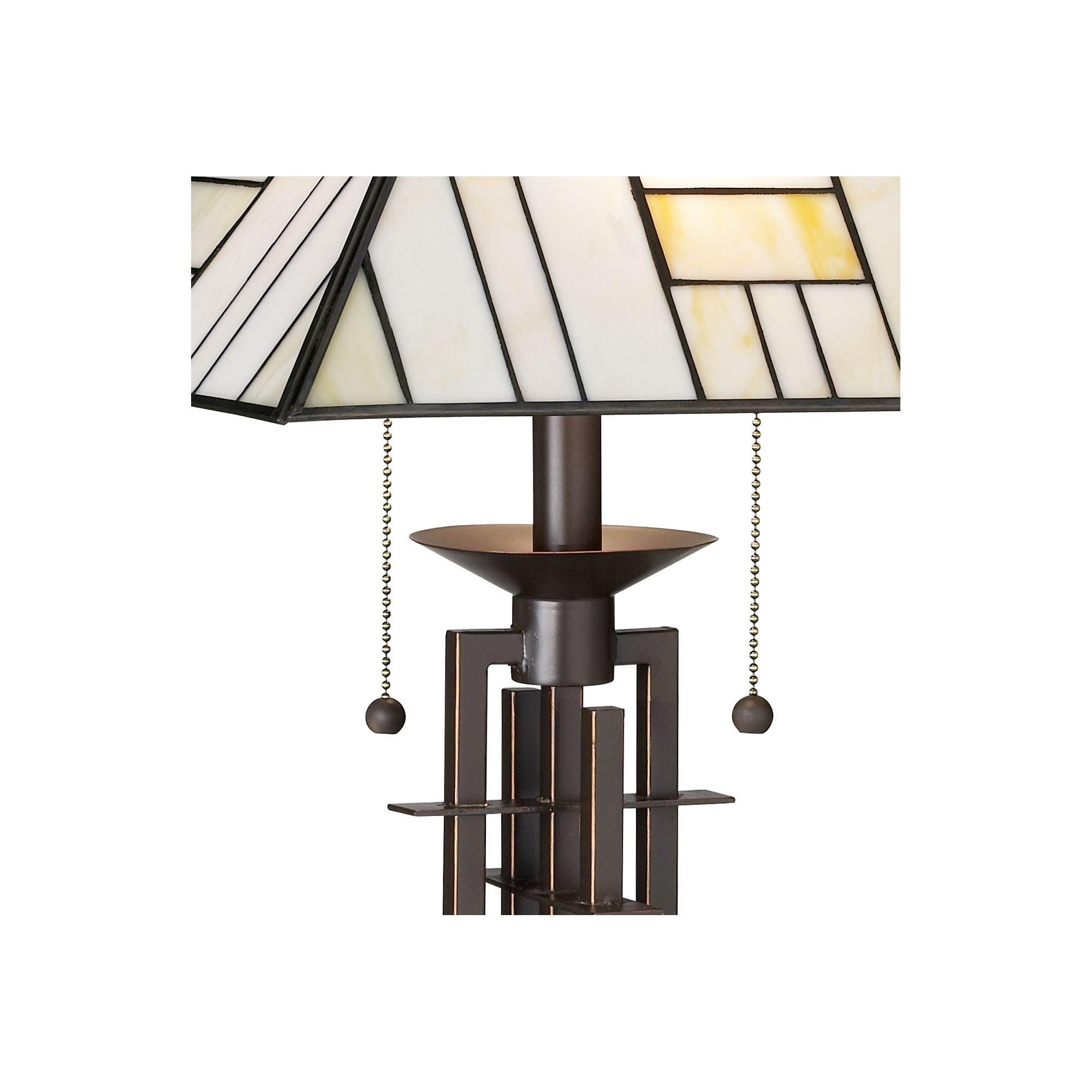 Franklin Iron Works Wrought Tiffany Style Table Lamp 26 1/4" High Bronze Art Deco Stained Glass for Bedroom Living Room Bedside Nightstand Office Kids