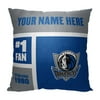 Dallas Mavericks NBA "Color Block" Personalized 18" x 18" Pillow