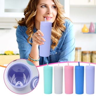 Contigo AUTOCLOSE Shake & Go Double-Wall Tumbler, 16 oz, Clear