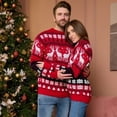 thumbnail image 2 of Family Christmas Sweater 2024 New Women Men Couples Matching Clothes Soft Warm Knitwear Jacquard Pullover Top Xmas Look Jumpers (White,Men L), 2 of 7