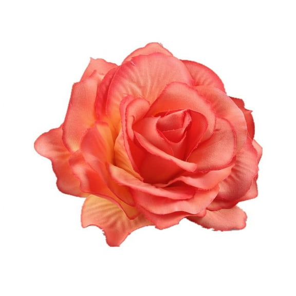 XmhyTop-A 5pcs Brooches Pins Hair Flowers Fabric Hair Clips, Rose Hair Clips, Hairpin Brooch, Flower Headpieces,Orange Red