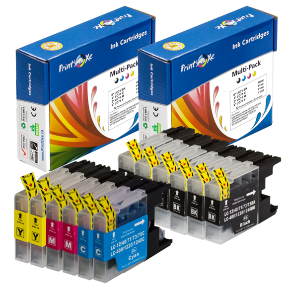 LC-71 & LC-75 Compatible Ink Cartridges Brother LC71 LC75 for MFC- J280W J425W J430W J435W J625DW J825DW J835DW J5910DW J6510DW J6710DW J6910DW & DCP J525W J725DW J925DW
