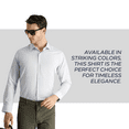 thumbnail image 2 of KIGILI Long Sleeve Slim Fit Striped Men Shirt, S to XL | 2xl - MEDIUM GRAY, 2 of 5