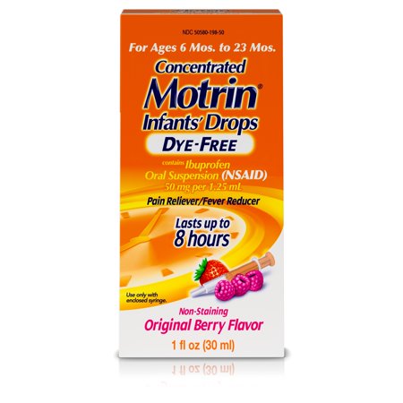 Motrin Infants Pain Reliever and Fever Reducer Berry Drops - 1 oz SET OF 2