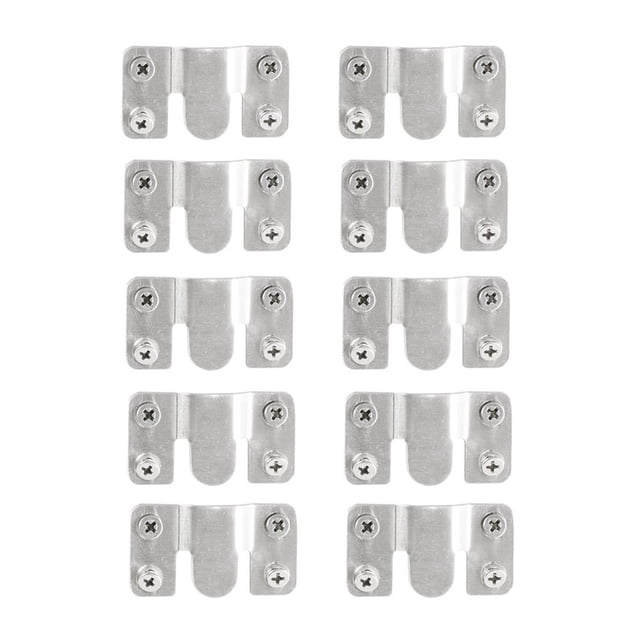 MERRYHAPY 10 Pcs Codes d'Angle pour Meubles en Acier Inoxydable Cadres Photo Argentés avec Design Résistant à la Rouille