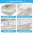 thumbnail image 4 of Plastic Pencil Box Large Capacity Pencil Boxes Clear Boxes with Snap-Tight Lid Stylish Office Supplies Storage Organizer Box Buffalo Herd Oil Painting, 4 of 7