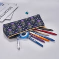 thumbnail image 5 of Rocae Lavender Flowers for Leather Pencil Case - Zippered Pen Case Stationery Bag Zipper Pouch Pencil Holder For Men Women Businessmen And Artists, 5 of 5