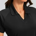 thumbnail image 5 of Women's V Neck Short Sleeve Tennis Tops - Lightweight Breathable Fabric, Zip Pocket, Loose Fit, Sun Protection, 5 of 6