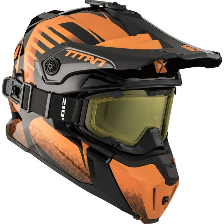 SKmam② CKX Titan Original Full Face Snowmobile Helmet Avid Safety Orange