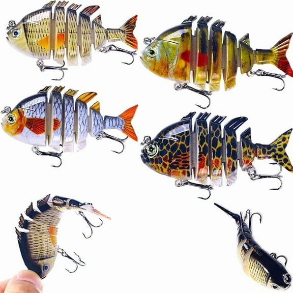 Micro Jointed Swimbait, 2 Inch, Fishing Lures for Freshwater and Saltwater, Lifelike Swimbait for Bass Trout Crappie Walleye Pike, Slow Sinking Lures Suitable for All Kinds of Fish(Color:8PCS)