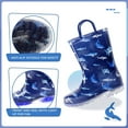 thumbnail image 4 of EUXTERPA Toddler Kids Light Up Rain Boots Boys Shark Waterproof Boots Big Kid Size 3, 4 of 7