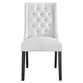 thumbnail image 2 of Maklaine Solid Wood and Button Tufted Fabric Dining Chair in White, 2 of 8