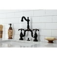 thumbnail image 5 of Kingston Brass KS7975TX French Country Bridge Bathroom Faucet with Brass Pop-up, Oil Rubbed Bronze, 5 of 7